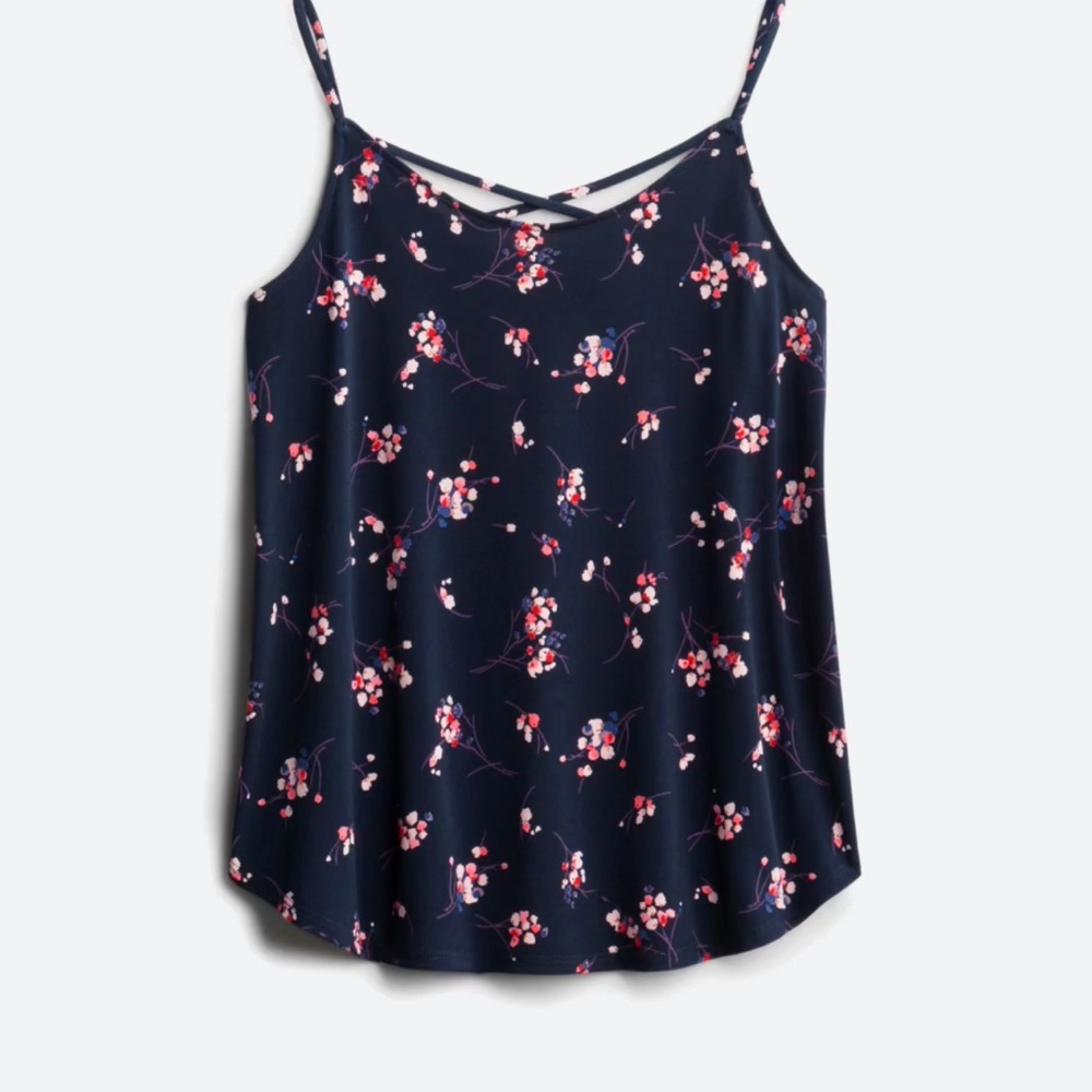 Kaileigh tank. Navy and floral. 3X. SF/dog friendly home.
